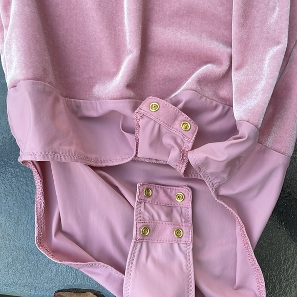 JCREW Velvet Bodysuit - Small. Neutral Ballet Pink- Worn once. - Picture 5 of 6